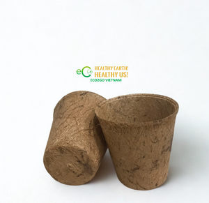 Meilleure Offre Eco2go Vietnam Pots en Fibre de Coco Naturelle - Écologiques, Biodégradables, Légers, Durables, Style Vintage pour la Maison - Product Image 1
