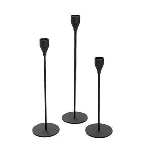 Premium <b>Black</b> Metal Candle Holder Set of 3 Luxury Desktop Candle Decor for Modern Interiors At Best Price - Product Image 6