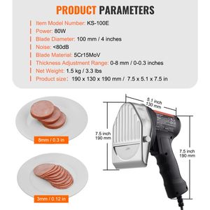 Affettatrice Elettrica Professionale da 80W in Acciaio Inox per Kebab, Doner, Shawarma, Coltello Turco per Kebab - Product Image 4