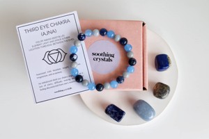 Kit de Cristaux Chakra Troisième Œil pour la Méditation, Pierres Roulées de Terre, Ensemble de Cristaux de Guérison - Product Image 5