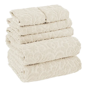 Serviette de bain jacquard de qualité supérieure, 100 % coton, douce, absorbante, séchage rapide, ensemble de serviettes pour hôtel et resort - Product Image 3