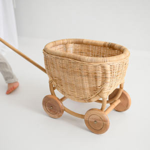 Poussettes et landaus en rotin pour bébés, jouets naturels pour enfants, artisanat du Vietnam - Product Image 6