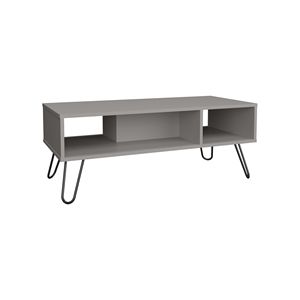 White <b>Coffee</b> <b>Table</b> with 4 <b>Legs</b> and 2 Shelves 15.7\" H Stylish Furniture Accessory - Product Image 5