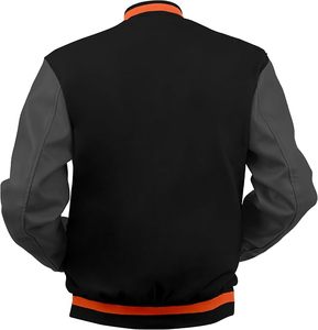 Veste bomber de basket-ball personnalisée pour hommes avec broderie de la marque de l'équipe, noms, numéros et logos personnalisés - Product Image 4