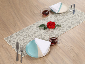 Christmas Decorative and Leaves Design <b>Beaded</b> Runner <b>Placemat</b> Dining Table Fancy Mat Handmade Decorative Runners for Wedding - Product Image 2