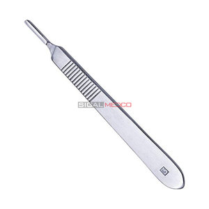 Manche de scalpel chirurgical manuel de qualité supérieure # 3 avec 10 lames # 11 instruments médicaux jetables stériles en acier inoxydable de qualité médicale, Allemagne - Product Image 4