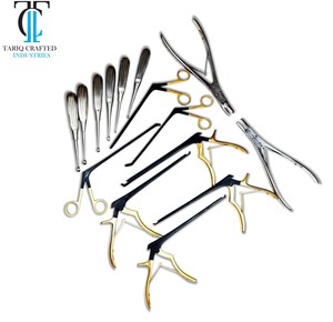 Kerrison Rongeurs & Bone Curettes Set for Spine <b>Neurosurgery</b> Orthopedic Surgical <b>Instruments</b> - Product Image 2
