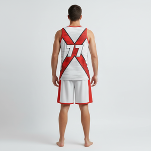 Ensembles d'uniformes de basketball unisexes personnalisés en gros – Professionnels, respirants, séchage rapide, confortables, grandes tailles, protection UV, été - Product Image 2
