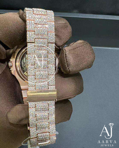 Reloj de Cuarzo Moissanite con Caja Cuadrada de 20 mm, Correa con Cristales, Esfera de Cristal Analógica, Acero Inoxidable, Joyería de Lujo - Product Image 2