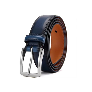 Ceinture en cuir de vachette pour homme, longueur personnalisable, boucle à ardillon en alliage, cuir naturel non stratifié, ceinture classique de qualité pour usage quotidien - Product Image 1