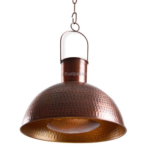 Petite suspension abat-jour laiton avec chaîne toit suspension lampe polie Unique maison salon décoration suspension lampe - Product Image 6