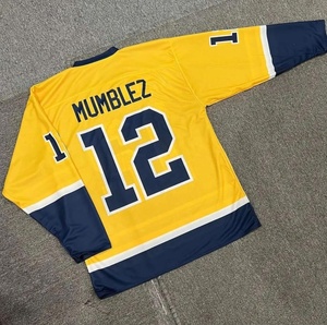 Vente en gros de maillots de hockey sur glace en maille respirante 100% polyester personnalisés uniformes de hockey sur glace par sublimation pour jeunes et adultes - Product Image 6