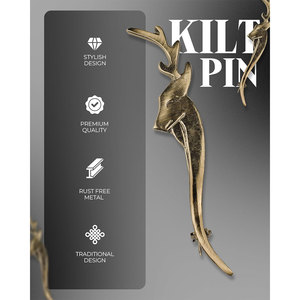 Pin de Kilt Decorativo con Cabeza de Ciervo Antigua, Accesorio Decorativo Tradicional del Clan Escocés, Venta al por Mayor 2026 - Product Image 6