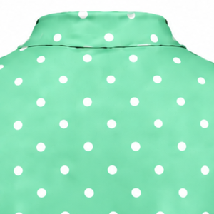 <b>Mint</b> <b>Green</b> Polka Dot Women Mock Neck Short Sleeve T Shirt Slim Fit Printed Casual Stretch <b>Top</b> Fashion Summer Wear Wholesale - Product Image 4