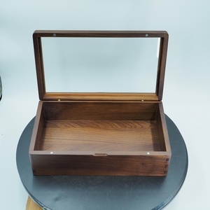 Boîte de rangement en bois avec couvercle coulissant en verre, boîte de présentation de luxe transparente pour les vendeurs FBA et les propriétaires de magasins - Product Image 3