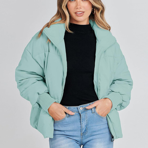 Vêtements d'automne et d'hiver pour femmes, manteaux courts matelassés en duvet, vestes courtes bouffantes pour femmes - Product Image 5