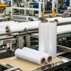 Film étirable industriel en rouleau, largeur 50 cm x longueur 300 m, emballage souple transparent en PE LLDPE pour emballage rétractable - Product Image 3