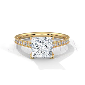 Hot Selling <b>Solitaire</b> Prong Setting Princess Cut Diamond <b>Ring</b> for Everyday Wear Office Use And Wedding Elegant Gift For Her - Product Image 1
