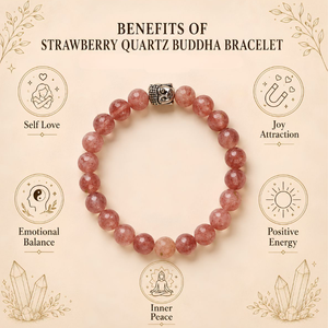 High Quality Strawberry quartz Beads Buddha <b>Bracelet</b> Romantic Gift Fashion Charm Jewelry for Men Women Energy Meditation - Product Image 3