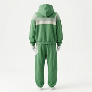 Ensemble de survêtement décontracté pour homme avec sweat à capuche zippé et pantalon de jogging oversize - Product Image 2