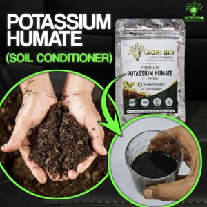 Humato de Potasio en Polvo 100% Soluble en Agua, Acondicionador de Suelo, Potenciador de Raíces, Seco, Marca AgriBio Consultants, Modelo 2026 - Product Image 1