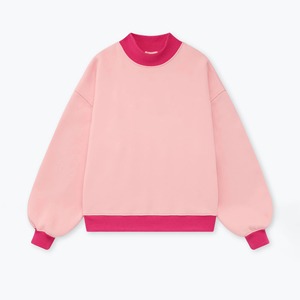 Women's Trendy Winter Printed Fleece Sweatshirt <b>Mock</b> <b>Neck</b> Oversized Long Sleeve Drop Shoulder Casual <b>Top</b> - Product Image 1