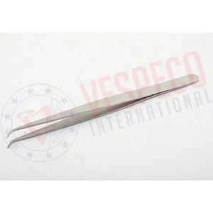 Pince à cils médicale professionnelle en acier inoxydable durable et élégante avec pointe incurvée - Product Image 1