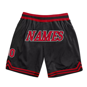 Shorts de basketball rétro authentiques pour hommes, personnalisés pour équipes universitaires, broderie 3D écologique, couleur unie, sur mesure - Product Image 2