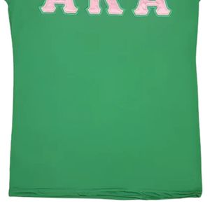 Camiseta Verde Clásica de Satén con Letras Estampadas para Mujer, Top Gráfico Casual de Manga Corta, Ropa de Moda para Uso Diario, Prenda Elegante - Product Image 2