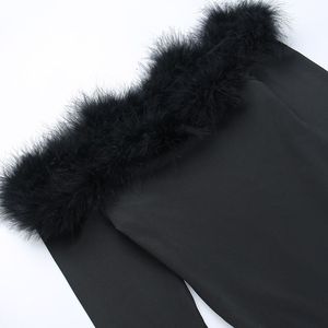 New Arrivals Activewear Long Sleeve <b>Feather</b> Black Skinny Fit Breathable Streetwear Canvas Bodysuit <b>Tops</b> for Women - Product Image 3