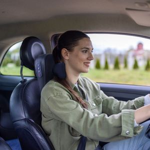 4D Shiatsu spalla massaggiatore regolabile intensità di riscaldamento ricaricabile portatile include custodia profonda cuscino per massaggio - Product Image 4