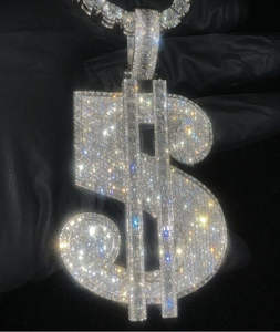 Pendentif Jésus en argent 925 certifié IGI, plaqué or rose, diamant taille baguette, bijoux hip-hop, style classique, bijoux fins pour hommes, nouveauté - Product Image 2