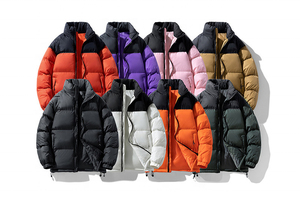 Custom Logo Winter Puffer Jacket Men Color Block Stand Collar <b>Warm</b> Outerwear Wholesale Heavyweight Down <b>Coat</b> Manufacturers - Product Image 6