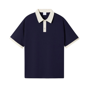 Men's Polo <b>Shirt</b> Button up Polos Casual Sports Lapel Short Sleeve Fashion Basic Color Block <b>Patchwork</b> Summer Regular Fit - Product Image 3