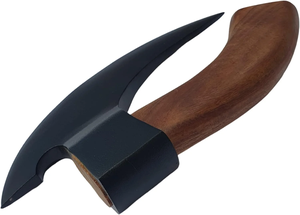 Hache à pizza en acier au carbone forgé à la main de qualité supérieure, lame gravée, manche en bois, fabricant en gros - Product Image 3