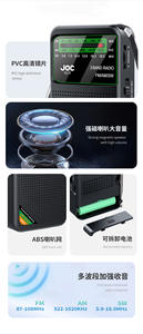 Radio AM/FM Portátil de Plástico con Pantalla LCD, Altavoz Integrado, Carga Tipo-C, Batería Recargable de 500 mAh, para Uso en Exteriores y en el Hogar - Product Image 5