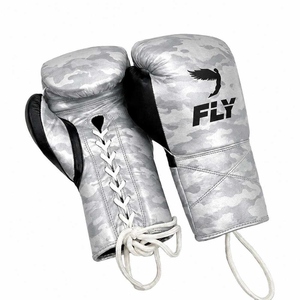 Fly Custom Brand Boxing <b>Gloves</b> White Leather Lace-up Unisex Adults Training Equipment Genuine Cowhide Leather Fly Boxing <b>Gloves</b> - Product Image 5