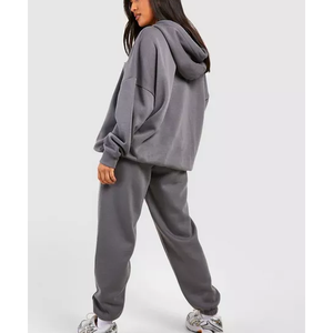 Ensemble jogging 2 pièces pour femme, sweat-shirt à capuche à manches longues, pull oversize, pantalon de survêtement assorti, survêtement pour adolescente - Product Image 2