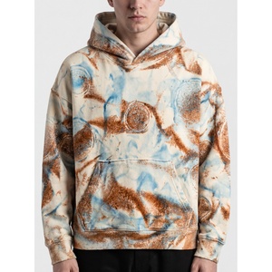Sweat à capuche tie-dye pour homme, coupe oversize, streetwear décontracté, molleton de coton, manches longues, logo personnalisé OEM ODM - Product Image 1