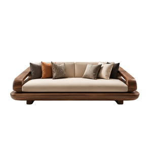 Sofá Cama de Madera de Teca Sólida de Lujo, Muebles Modernos para Salón, Villa, Hotel, Resort - Product Image 2