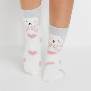 Fashion <b>Women</b> Wool Knit <b>Socks</b> <b>Warm</b> Comfortable Crew <b>Socks</b> for Winter Outdoor Walking Travel and Casual Wear - Product Image 5