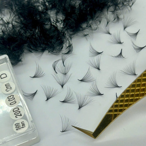 Extensiones de Pestañas Premade Fans 20D 0.03 Mega Volumen Hechas a Mano, Fans de Volumen Ruso VIETKINGLASH, Pelo Sintético Natural Largo - Product Image 3