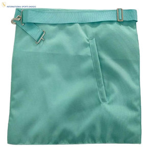 Tablier de cérémonie maçonnique sur mesure en peau d'agneau, brodé, avec épingle de sûreté, couleurs et logo personnalisables, tissu durable et confortable - Product Image 2