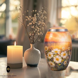 โกศบรรจุอัฐิสำหรับผู้ใหญ่ ลายดอกไม้ เป็นมิตรกับสิ่งแวดล้อม ทนทาน สีตามสั่ง ความจุ 220 คิวบิกอินช์ - Product Image 3