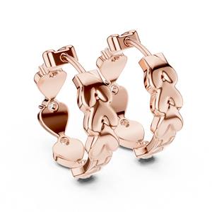 ชุดต่างหูวาเลนไทน์สุดพิเศษ ทองคำขาว 18KT ชุบโรเดียม เพชรเพาะเลี้ยงในห้องปฏิบัติการ รับรองโดย IGI หรูหราสำหรับสวมใส่ทุกวัน โดดเด่นมีระดับ - Product Image 3