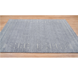 Alfombra Gabbeh de Lana Gris, Alfombra Tribal Tejida a Mano, Alfombra de Gran Tamaño Personalizada, Alfombra para Piso, Decoración Acogedora para el Hogar 3021 - Product Image 1