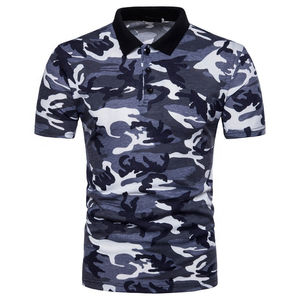Chemise polo camouflage à manches courtes sur mesure de haute qualité, anti-rides, tricotée, nouveau style, sublimée, pour la chasse - Product Image 2