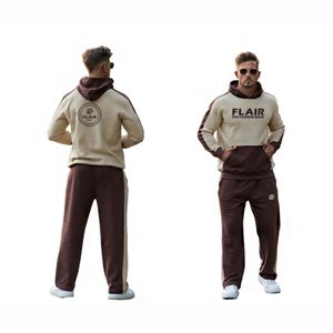 Survêtement en molleton de coton beige marron - Product Image 6