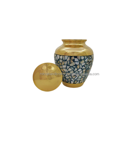 Classic American Style Mother of Pearl Extra <b>Large</b> Handcrafted Cremation <b>Urn</b> for Human Ashes Memorial Cremation <b>Urn</b> - Product Image 2