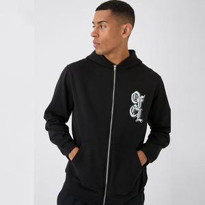 OEM Wholesale Unisex Zip-up Hoodies Custom Printed 100% Cotton Fleece Lined Terry Men's Hoodies Bulk Cheap Price Hoodies Men - Product Image 1
